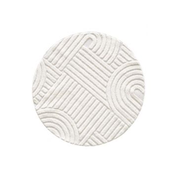 Covor (100 cm), 691B Round, 100x100 cm, Crem