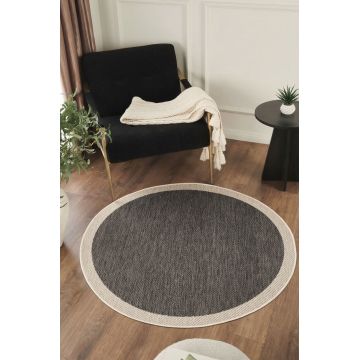 Covor (120 cm), Sisalux 3089 Round, 120x120 cm, Antracit