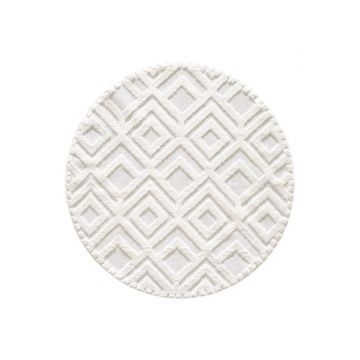 Covor (200 cm), 830B Round, 200x200 cm, Crem