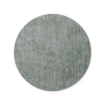 Covor albastru deschis țesut manual rotund din viscoză ø 150 cm Noemi – Vikosa