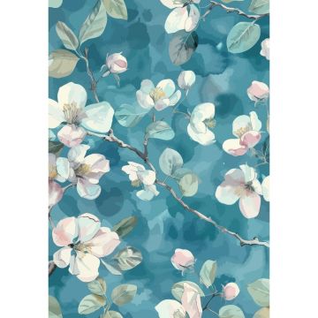 Covor albastru lavabil 120x180 cm Bloom – Vitaus
