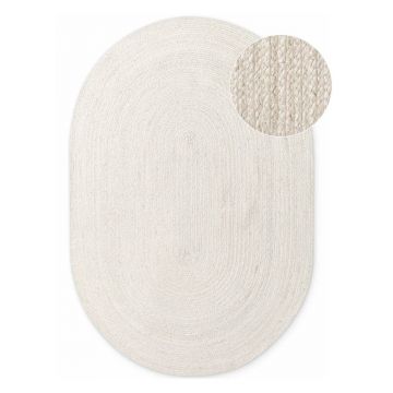 Covor crem reversibil/țesut manual din iută 160x230 cm Braided – Hanse Home