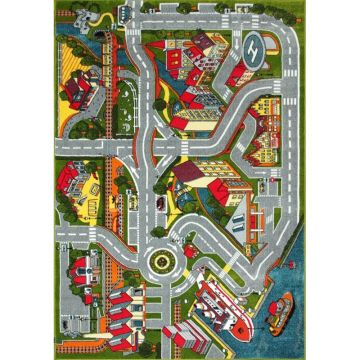 Covor Dreptunghiular pentru Copii, 160 x 230 cm, Multicolor, Kolibri Model Drumulete 11296/130
