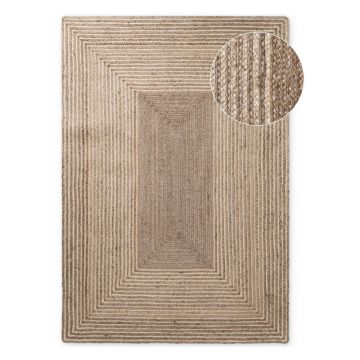 Covor în culoare naturală deschisă/în culoare naturală închisă reversibil/țesut manual din iută 200x300 cm Juno – Hanse Home