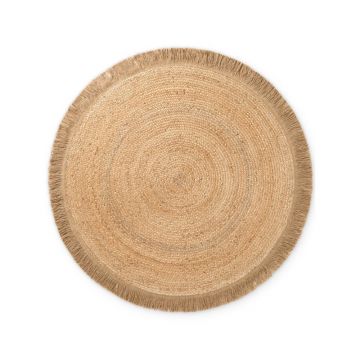 Covor în culoare naturală reversibil/țesut manual rotund din iută ø 150 cm Nuru – Hanse Home