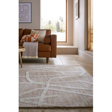 Covor Micah Circular Knit Bej 200x300 cm, Flair Rugs