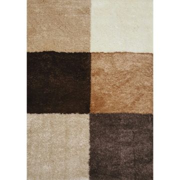 Covor Modern, Fantasy 12518, Crem / Bej / Maro, 120x170 cm, 2550 gr/mp