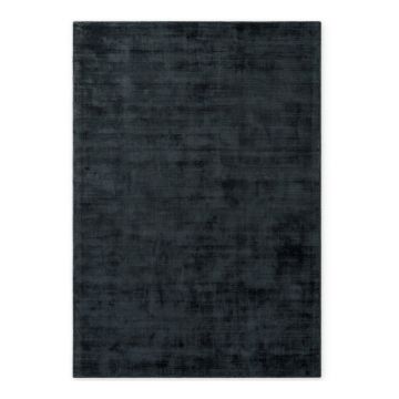 Covor negru țesut manual din viscoză 120x180 cm Noemi – Vikosa