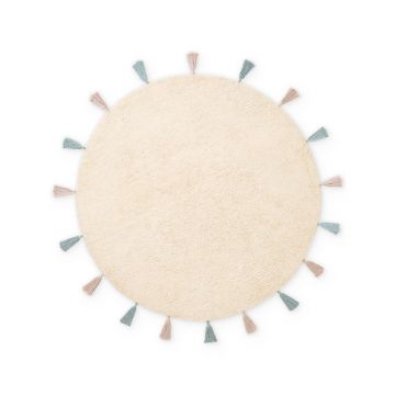Covor pentru copii crem lavabil/țesut manual din bumbac ø160 cm Snuggle Sunna – Hanse Home