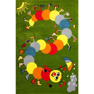 Covor pentru Copii, Kolibri Omida 11057, Verde, 200x300 cm, 2300 gr/mp