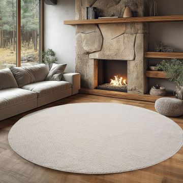 Covor rotund Helix V1 Crem 160x160 cm