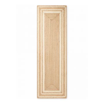 Covor tip traversă crem/în culoare naturală reversibil/țesut manual din iută 80x250 cm Looma – Hanse Home