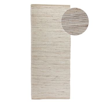 Covor tip traversă în culoare naturală deschisă reversibil/țesut manual din amestec de iută 80x200 cm Dhaka – Hanse Home