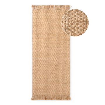 Covor tip traversă în culoare naturală reversibil/țesut manual din iută 80x300 cm Fjord – Hanse Home