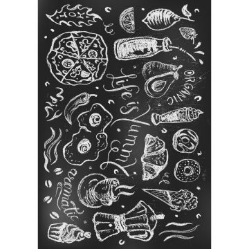 Covor tip traversă negru lavabil 80x200 cm Life Is Yummy – Vitaus