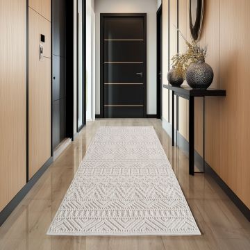 Covor traversa Helix Crem V2, 80 x 250 cm