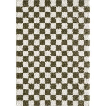Covor verde închis/crem 160x230 cm Grida – ESTE