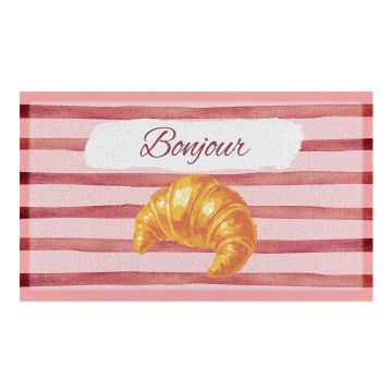 Covoraș de intrare din PVC 40x70 cm Croissant Bonjour – Artsy Doormats