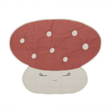 Saltea de joacă pentru copii roșie 120x98 cm Mushroom – OYOY Mini