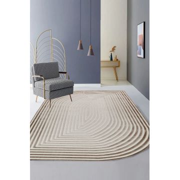 Covor (120 x 180), Amorf, 120x180 cm, Crem