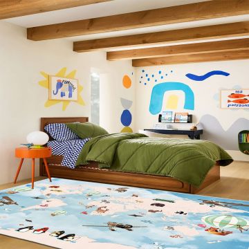 Covor (80 x 150), Wookece1695, 80x150 cm, Albastru