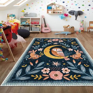 Covor (100 x 150), Wookece1694, 100x150 cm, Albastru navy