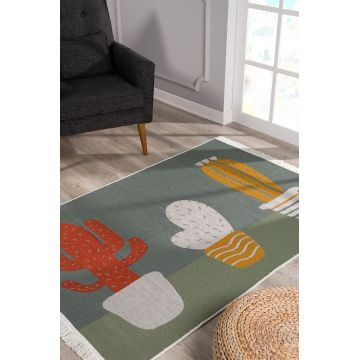 Covor (120 x 180), Kaktus, 120x180 cm, Multicolor