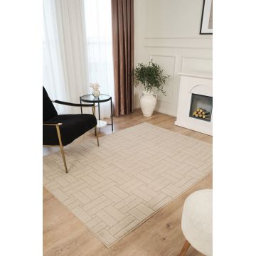 Covor (120 x 300), Rivon Rn03, 120x300 cm, Crem