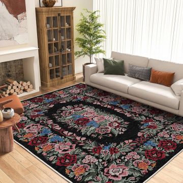 Covor (140 x 220), Infkece05, 140x220 cm, Negru