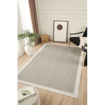 Covor (160 x 230), Sisalux 3087, 160x230 cm, Gri/Alb