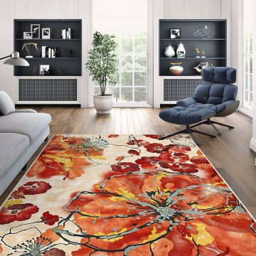 Covor (80 x 150), Kece-Fr93, 80x150 cm, Portocaliu