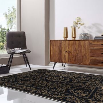 Covor (80 x 200), Kece-Fr33, 80x200 cm, Negru