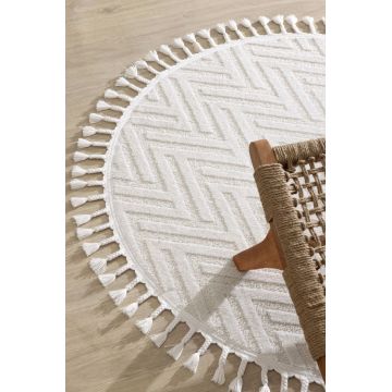 Covor (120 x 120), 33058, 120x120 cm, Crem