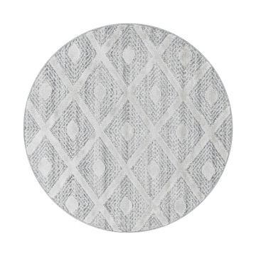 Covor (120 x 120), Pisa 4707, 120x120 cm, Gri
