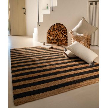 Covor (90 x 150), 00021A, 90x150 cm, Bej/Negru