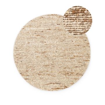 Covor bej țesut manual rotund din lână ø 160 cm Bexley Woolwich – Ted Baker