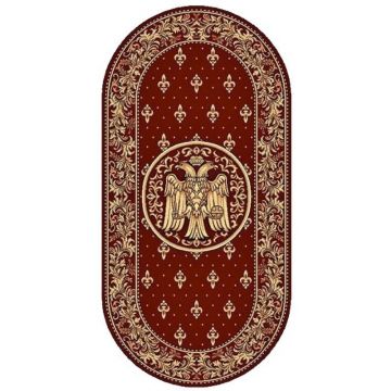 Covor Bisericesc Oval, 120 x 170 cm, Rosu, Lotos 15032/210