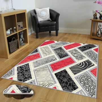 Covor, Eexfab1010, 80x200 cm, Poliester, Multicolor ieftin
