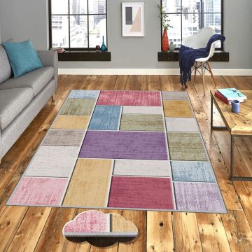 Covor, Eexfab540, 100x200 cm, Poliester, Multicolor ieftin