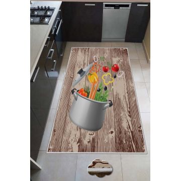 Covor, Hmnt555, 100x200 cm, Poliester, Multicolor ieftin