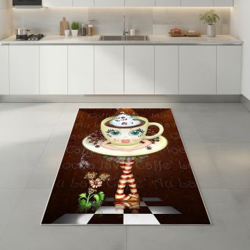 Covor, Hmnt585, 80x200 cm, Poliester, Multicolor ieftin
