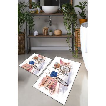 Set covorase de baie, L'essentiel Maison, Dance Street, Poliester, Multicolor