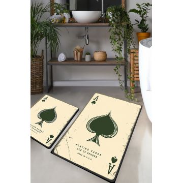 Set covorase de baie, L'essentiel Maison, Playing Cards, Poliester, Multicolor
