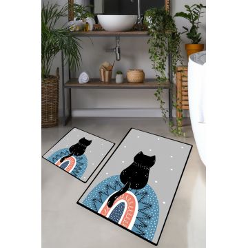 Set covorase de baie, L'essentiel Maison, Waiten, Poliester, Multicolor