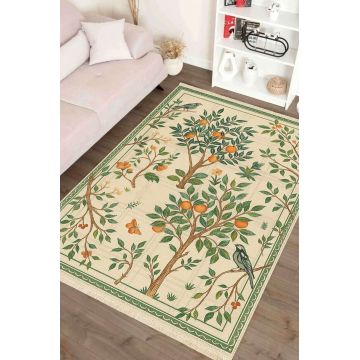 Covor, 131, 60x120 cm, Bumbac, Multicolor