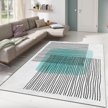Covor, Alho Carpet-40A, 100x140 cm, Poliester, Multicolor