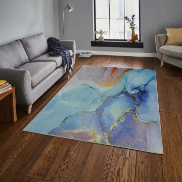 Covor, Declan, 100x150 cm, Poliester, Multicolor
