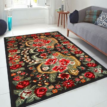 Covor, Els1785, 80x200 cm, Catifea, Multicolor