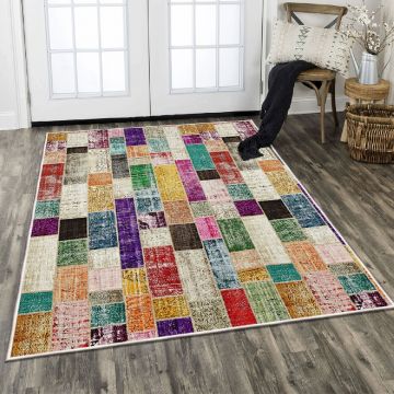 Covor, Els1879, 160x230 cm, Catifea, Multicolor