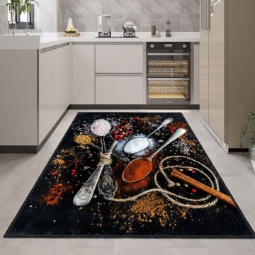 Covor, Els2303, 100x200 cm, Catifea, Multicolor